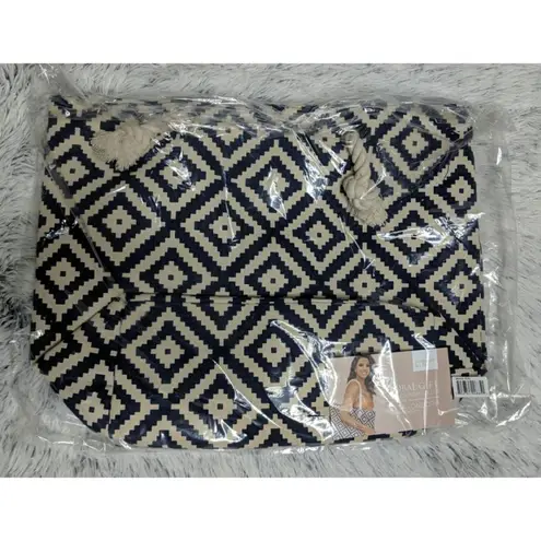 Summer & Rose Navy Diamond Beach Tote - NIP