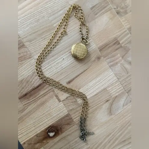 Wittnauer Pocket Watch Super Rare Mechanical Gold Dial Checkered Case Works