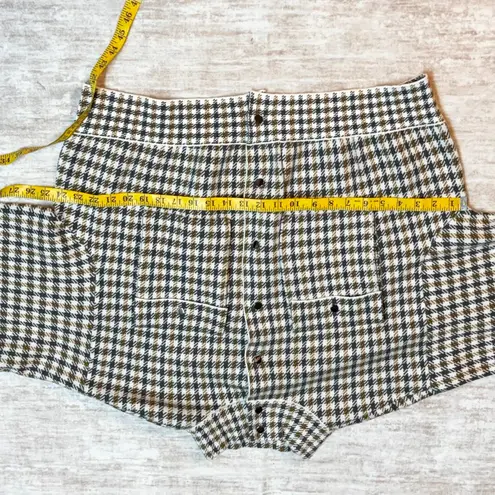 Marled Women’s XL Green Brown Houndstooth Plaid Jacket Pants Set Wide Leg Retro