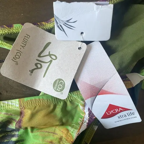 Liquido STA Brazil Women's Swim Bottoms Tie sides XL NEW Green Beach Swim