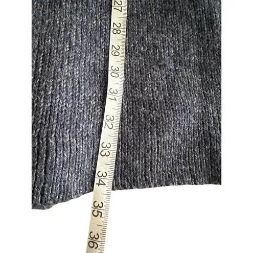 Vintage Sakowitz 70s 80s Gray Long Button Sweater Cardigan Coat Hig Sz L READ Size L