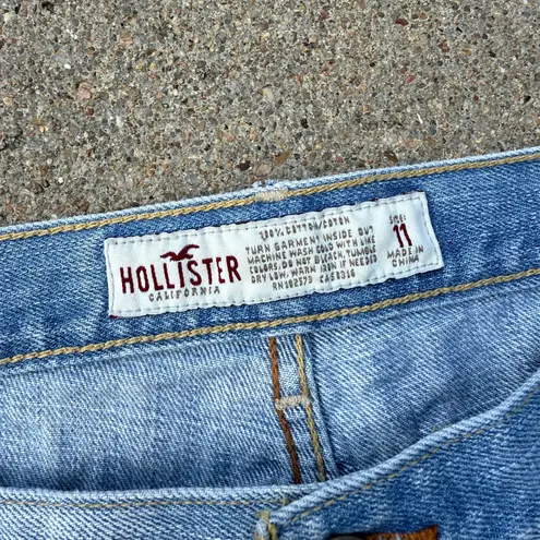 Hollister Y2K  Low Rise Micro Mini Booty Denim Jean Shorts 100% Cotton Size 11 - Image 2