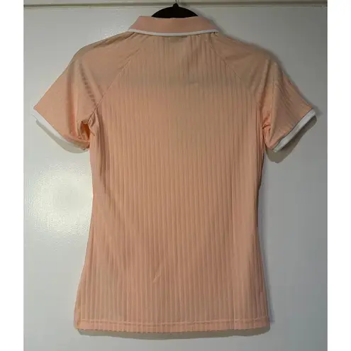 J. Lindeberg Women's Sevina Golf Polo Pale Pink Ribbed Size XS NWT Collar