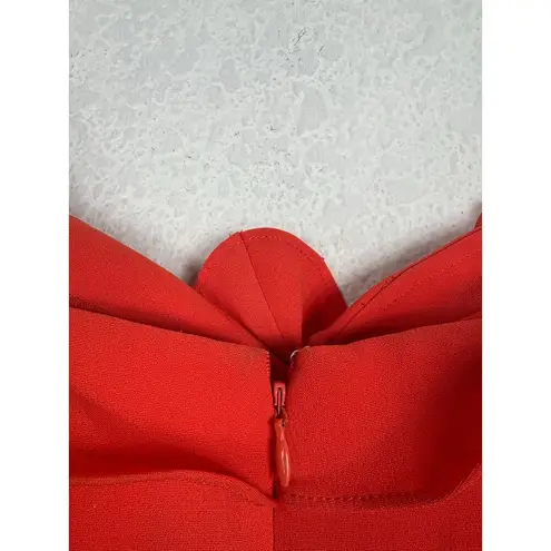 Likely Johnna Sweetheart Neckline Midi Dress Size 0 Orange Cocktail Wedding