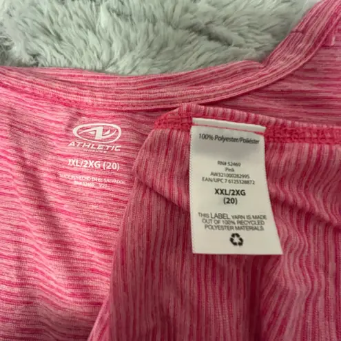 Athletic Works  Pink Crystal Stripe Long Sleeve Tee