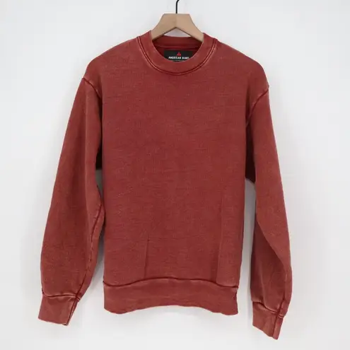 American Giant UNISEX American Vintage Crew Sweatshirt Made In USA Size S Red