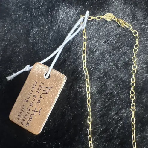 Mia Fiore 18kt Gold Plated Sterling Silver Flower Pendant Necklace 16+2” Italy