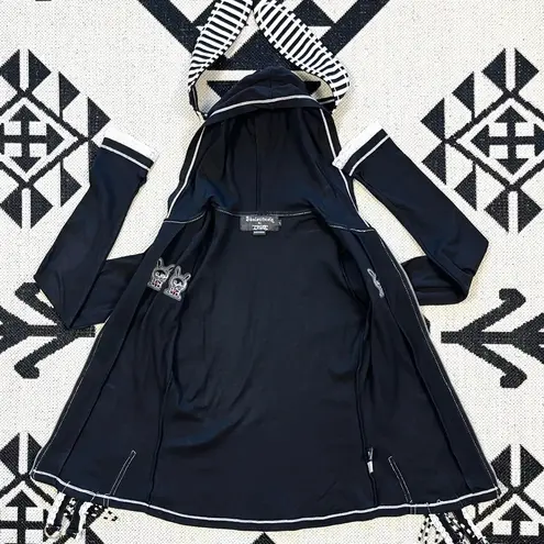 Tripp NYC Rare Skelanimals x Black Bunny Ears Zip Up Hoodie Size Large