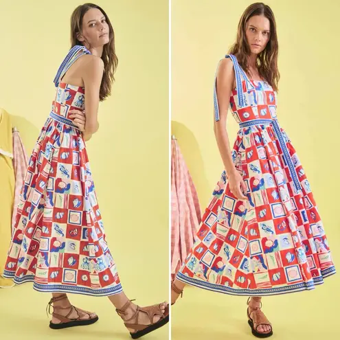 Hunter Bell Quincy Dress Sea Tiles Maxi – Size 2 NWT