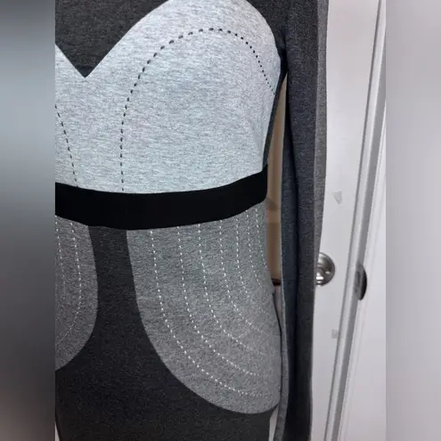 Torn By Ronny Kobo Contour Illusion Bodycon Dress XS Gray Quiet Luxury Office