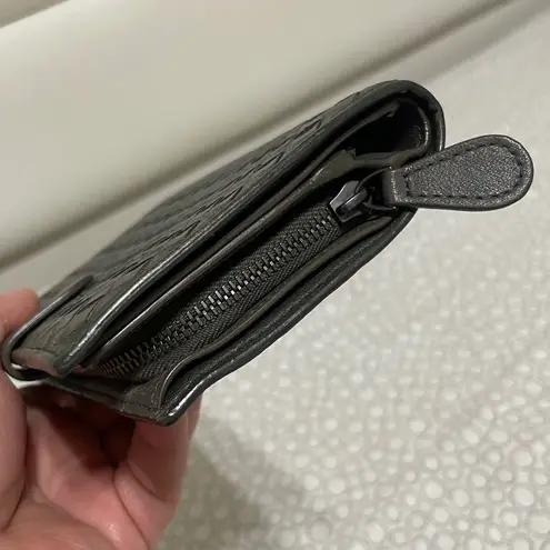 Bottega Veneta Woven Leather Wallet in Dark Gray