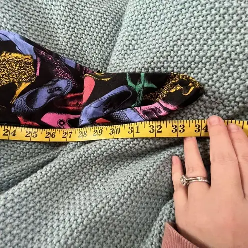 Salvatore Ferragamo Vintage Shoe Print Footed Leggings Runway 1991 Sz Medium