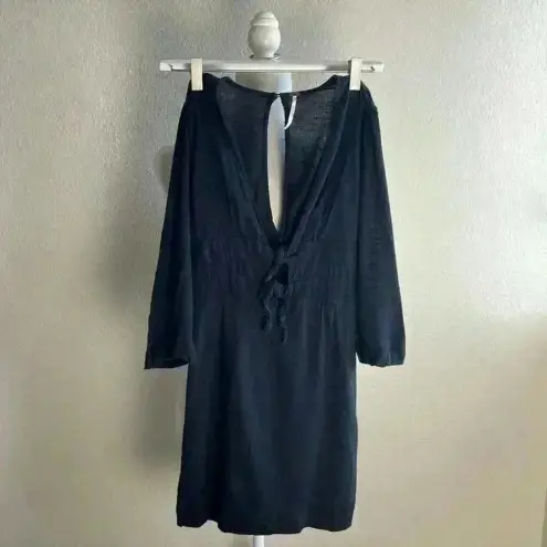 Free People  Knot Plunge Front Rayon‎ Cotton Mini Dress