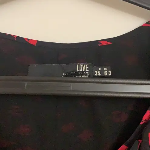 Love moschino silk lips print dress