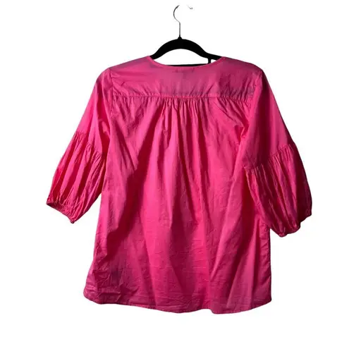 NYDJ NWT button up boho blouse pink peony women’s size XS