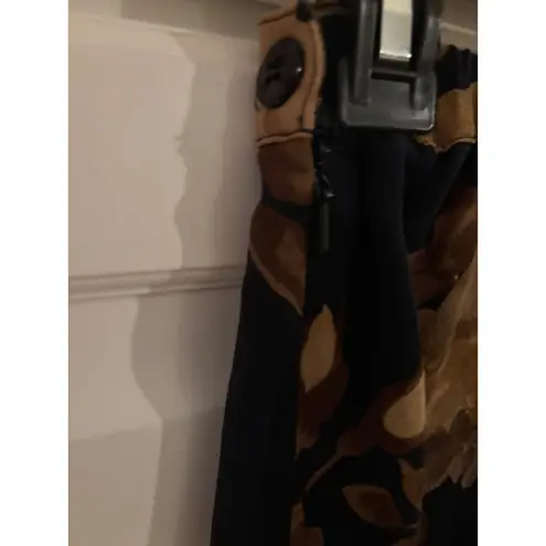 Talbots  Petites Floral Silk Skirt Rose Print Dark Academia Size‎ 6P - Image 5