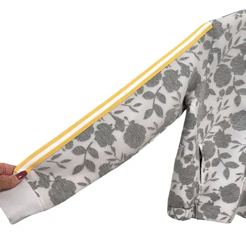 CALIA Burnout Spacer Floral Bomber Jacket S White