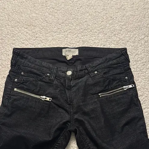 Isabel Marant Womens Black Skinny Fit Corduroy Size 1