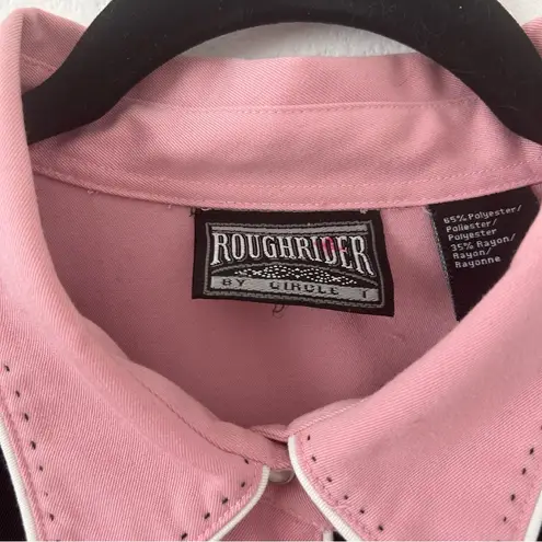 Vintage Roughrider by Circle T Pink Western Button Up Shirt Size M