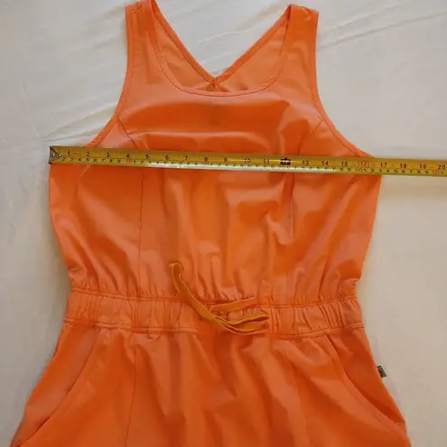 Ocean Coast Orange Active Lightweight Dress Medium Sleeveless Drawstring