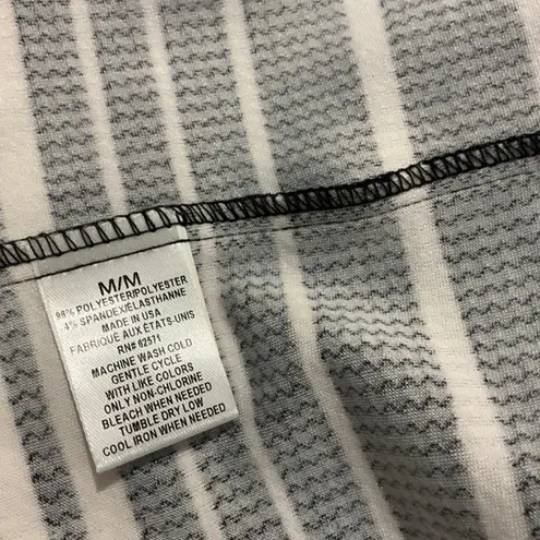 Red Saks Fifth Ave RED Saks Fifth Avenue Black White Stripe Dress Size M Medium Halter Top