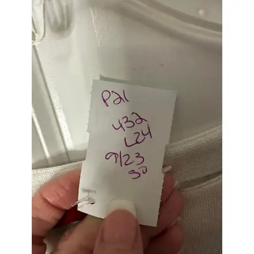 Women's RED White Black Polka Dot Crew Neck Sweater S