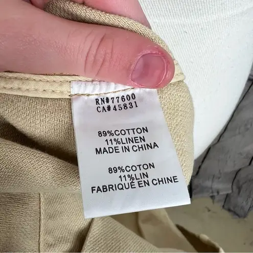 Sandrine Rose x Free People Empire Utility Jacket Linen Oversized Pockets M NEW Tan Size M