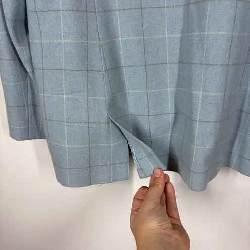 Pendleton VTG 100% Wool Women’s Blue Plaid Blazer Size 18