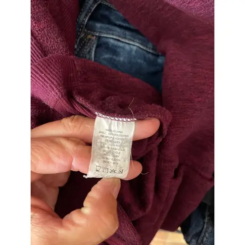 prAna FLEECE ZIP UP HOODED JACKET XS