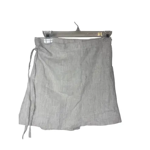 ALOHAS Linen Chari Wrap Mini Skirt in Natural Sz. S