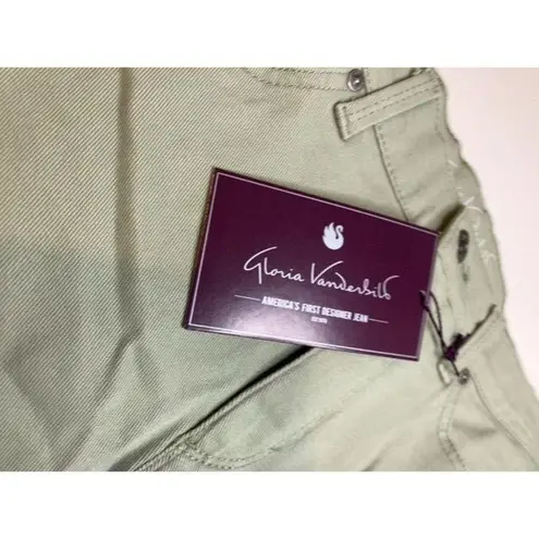 Gloria Vanderbilt Size 6  Amanda Short Classic Length Rise New Womens Light Sage