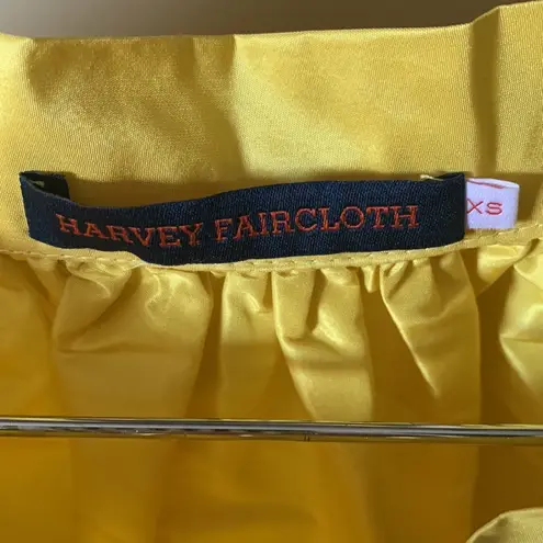 Harvey Faircloth Gold Silk Peasant Blouse XS Yellow