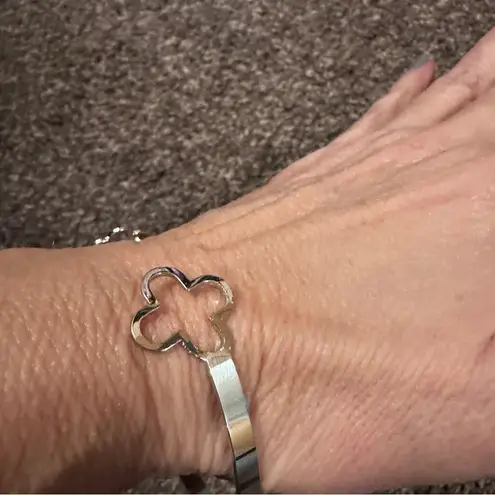 5pc Set Elegant Lucky Clover Necklace,Bracelet, Bangle, Ring, Anklet Jewelry Gold