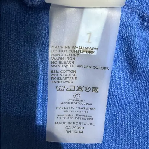 Majestic Filatures Tee Shirt Dress Blue V