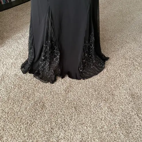 Newport News Embellished Floral Beaded Rhinestone Evening Gown Dress Size 10