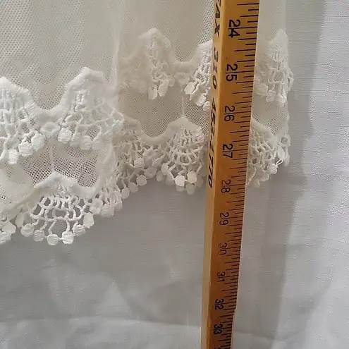 Vivid Importers of NY White Crochet Lace Racerback Women’s Tank Top Swim Size L Size L