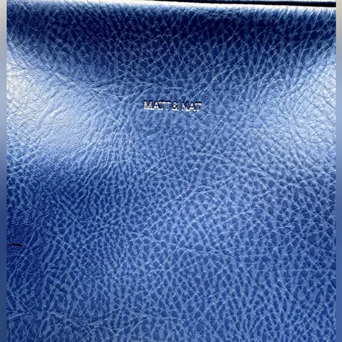 Matt & Nat Blue Vegan Leather Backpack Pebbled leather