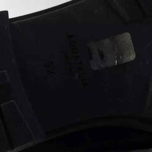 Aquatalia Womens Black Fuzzy Lace Up Ankle Boots Shoes Size 9.5 waterproof warm