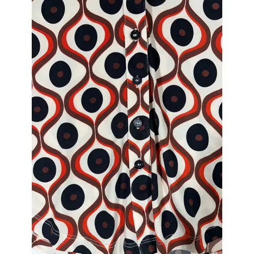 TRUTH BY REPUBLIC Womens Retro Geometric 70's Vibe Print Button Up Shirt Top XS Black Size undefined - Image 3