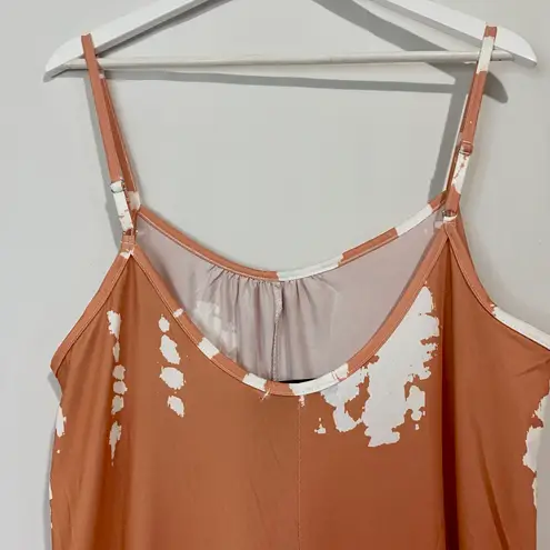 Romantic Hut Women’s Sleeveless Tie Dye Jumpsuit Pink & White Size Medium NWOT