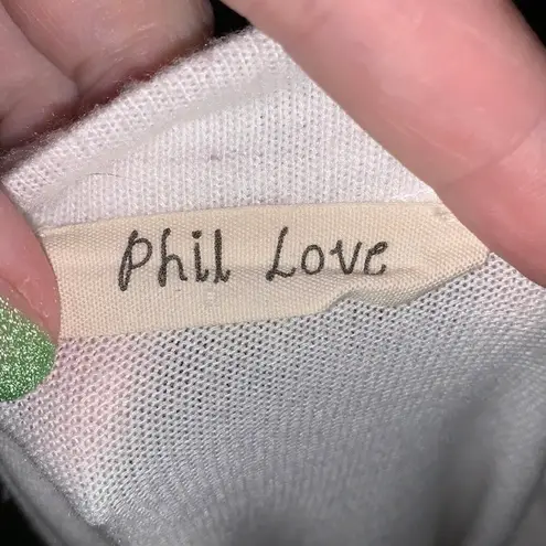 Phil Love white lips kiss tongue sexy lightweight sweatshirt