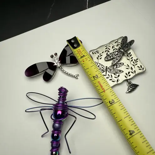 Dragonfly Insect Brooch Pin Lot Of 3