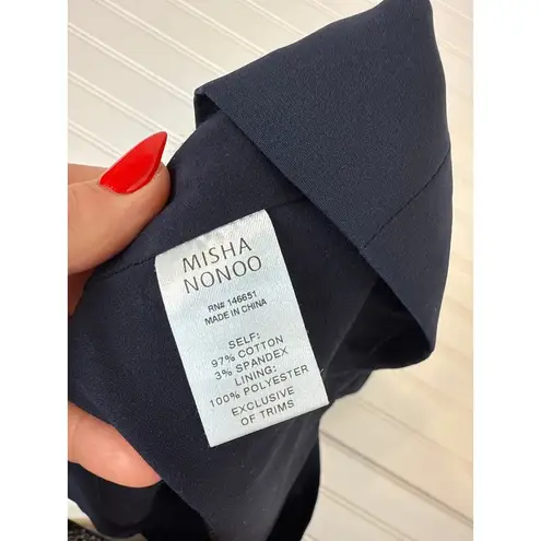 Misha Nonoo Dark Wash Blue Denim Mini Overall Dress Cotton Casual Size M Size M