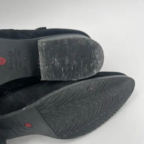 Blondo Boots Size 8 Isaac Waterproof Suede Black Heeled Ankle Winter Fall Casual