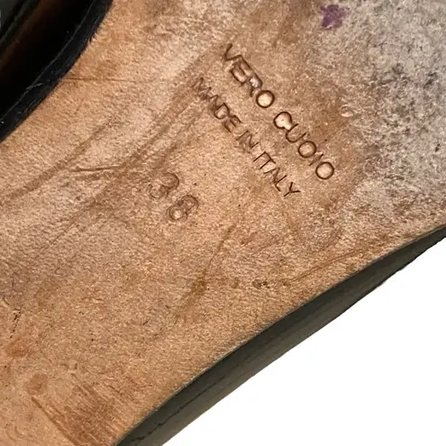 Nicole Bonnet Paris Black Patent Leather Flats Size 8