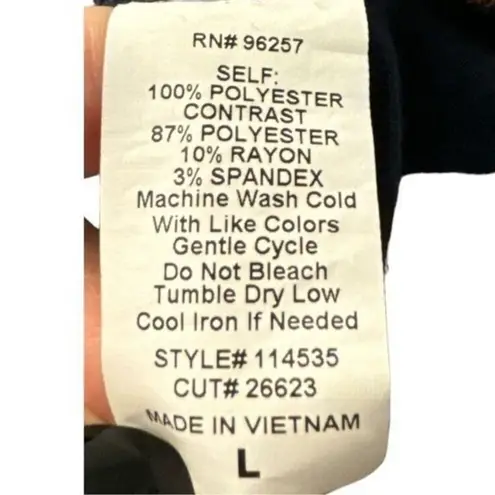 Perseption Womens Blue Striped Sleeveless Collared VNeck Button Top sz L Beachy Size L