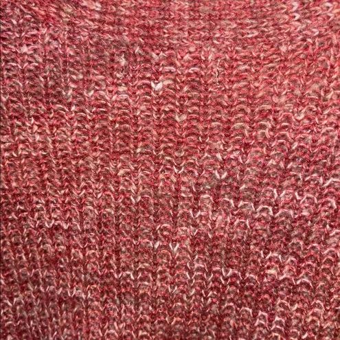 LOVE ELLIE RED TWEED LIKE SWEATER 100% ACRYLIC 2 POCKETS 4 BUTTON CARDIGAN LARGE