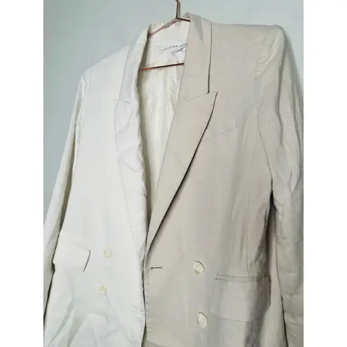 Veronica Beard Tan Two Toned Blazer Oversized Front Button Braeton Jacket 10