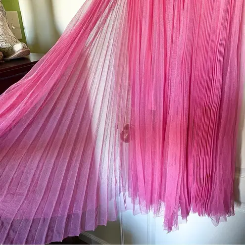 Maria Lucia Hohan Dress Iselin Tulle Maxi Birthday Fun Wedding Pink 4 GUC