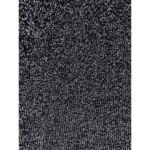 Sandro Paris Black Metallic Silver Lurex Knit Skinny Leggings Small